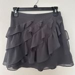 American Eagle  Outfitters Ruffle Skirt Gray Photo 0