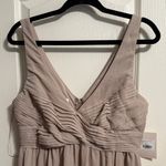 Birdy Grey 💙 NWT  Laurie Empire Waist Taupe Chiffon Bridesmaid Dress Photo 3