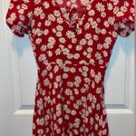 Forever 21 Daisy Red Mini Dress Short Sleeves Small Excellent Condition Photo 0