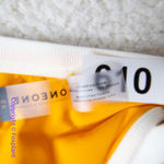 New! Oneone Free People ribbed bikini bottom gold white color block,‎ size XS Photo 7
