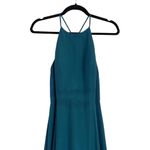 Jenny Yoo  Dark Teal High Neckline Maxi Formal Gown / Dress Women’s US 4 Photo 3