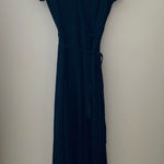 Lulus  Long Wrap Dress Black Sz Small Photo 0