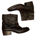 Frye  Lynn Strap black leather short boots size 7.5 B Photo 1
