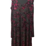 Cato Purple Burnout Velvet Long Sleeve Cold Shoulder Midi Dress Size Large Photo 0