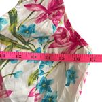 Nine West Floral Bow Tie Strap V-Neck Top- Multicolor Pink and Blue. Size XS NEW Photo 3