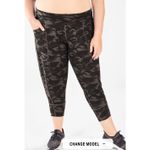Fabletics Maj Pocket Pant Size XXL Charcoal Camo Plus Curvy Pockets Tie Waist Photo 1