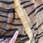 Max Mara  Wool Tiger Stripe Animal Print Top Womens Small Brown Photo 3