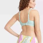 NWOT Auden Lightly Lined Sea foam Green Lace Wireless Plunge Bralette Size 34B Photo 3