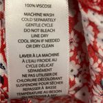 BeachLunchLounge  Red And White Floral Short Sleeve Button Down Shirt. Photo 4