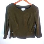 DJ Summers 14 Chocolate Zip Suit Top Plus Funeral Brown Photo 0