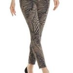 J Brand NWOT Alana Zebra Van Pattern High Rise Crop Raw Hem Skinny Jeans Size 25 Photo 0