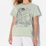 Disney  Winnie the Pooh T-Shirt Women's XS Light Green Graphic Tee Photo 3