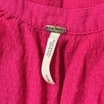 Free People  Go Lightly Deep V Neck Embroidered Gauze Tunic Dress Pink Size Small Photo 4