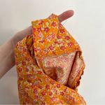 Wild Fable Sleeveless Woven Bodycon Dress Orange Red Floral Mini Y2K 90s ALTERED Photo 9