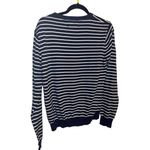 Brave Soul  Navy white Striped Women’s Sweater Size XL Preppy Nautical Photo 1