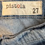 Pistola Distressed Cut Off Denim Jean Shorts Womens 27 Asher Blue Mid Rise Rigid Photo 10