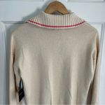 Cynthia Rowley Active New Cream textured half-zip sweater size XS preppy chic Photo 5