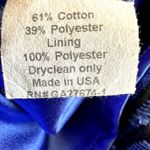 Anthropologie Anthro Eva Franco Deep V A Line Mini Dress All Over Print Lined Cocktail Blue 6 Photo 3