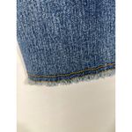 Shorty Jeans Women Boho Butterfly Lace Appliqué Crop Distressed Fray Hem Sz 15 Blue Photo 4