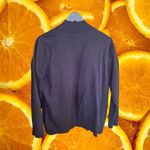 Chico's Zenergy Full Zipper Black Sweater with White Design and Rhinestones Size 2 Photo 4