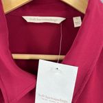 Soft Surroundings  Button Front Shirt Magenta Two-Fer Office Professional Large Photo 5