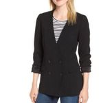 J.Crew J.‎ Crew 365 Crepe French Girl Collarless Navy Double Breasted Blazer Size 2 Photo 11