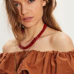 Free People  soliel stone necklace red Photo 0