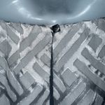 White House | Black Market Silver Gray Silvertone Hardware Burnout Top EUC XS Photo 7