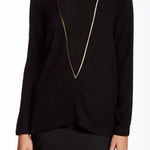 Sophie Rue Womens  Contrast Plunge Keyhole Top - Sz S Photo 0