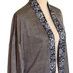 Kimchi Blue /URBAN OUTFITTERS grey and blue soft and silky short kimono. XS. EUC Photo 3