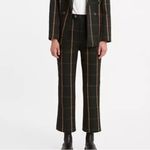 Levi's  Math Club Flare High Waisted Trouser Pant Black Bonnie‎ Plaid 27 X 29 Photo 1