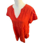 FRANCESCA BETTINI babydoll 100% LINEN DRESS SIZE LARGE Pink Photo 5