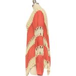 Umgee  Rust & Cream Crochet Boho Flowy Tunic Top, Swim Coverup, Size Small Photo 3