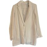 H by Halston H Halston NWT white 100% linen boyfriend blazer small Photo 2