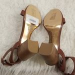 Ted Baker 💕💕 Biah Ankle Strap Studded Bow Block Heel Sandals Brown EU 39.5 NWT Photo 6
