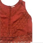Self Esteem Rusty Sleeveless Lace Baby Crop Tee Photo 6