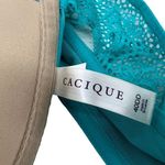 Cacique Lane Bryant T Shirt Shaping Solution Teal Green Lace Bra Lace Back 40DD Photo 4