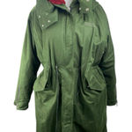 Mango MNG Women's Blue Hooded Fleece Lined Tie Waist Parka Long Jacket Size M Photo 0