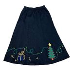 Bechamel Petites Black Christmas Embroidered Skirt PS Holiday Lights Tree Gift N Size undefined Photo 2
