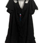 Torrid  Black and Pink‎ Babydoll Mini Dress with Flutter Sleeves Photo 0