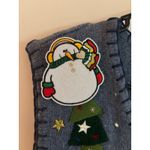 Segue Noel Christmas Sweater Vest Women’s Large Ugly Holiday Knit USA Patriotic Blue Photo 2