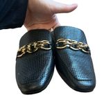 Dolce Vita Solina Metal Accent Loafer Mules Black Size 7.5 Photo 8