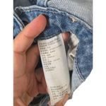 Hollister  Denim Overalls MOM Shorts Size Large Blue Distressed High Rise Photo 6