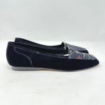 Enzo Angiolini Enzo‎ Angiolini Floral & Velvet Smoking Loafer Black Size 7.5 Photo 4