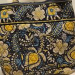 Vera Bradley Ellie Blue Tote Bag Purse Vintage, Blue Yellow White Paisley Photo 3