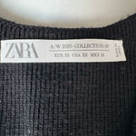 ZARA  100% wool chain link neckline knit waist coat vest black XS Photo 5