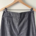 Eileen Fisher Charcoal A-Line Skirt Stretch Denim side zip zipper Jean cotton S Photo 3