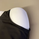 SheIn Black One Piece Plunging Neckline with Tie and Razorback Swimsuit- Large Photo 5