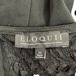 Eloquii Lace Panel Long Sleeve Blouse Womens Size 22 Black Sheer Dressy Photo 7