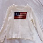 American Flag Sweater White Photo 0